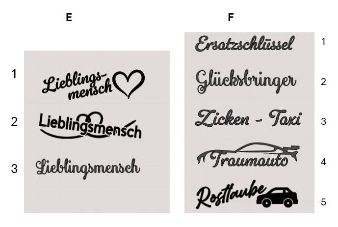 Schlüsselanhänger  1 Seitig verschiedene Motive